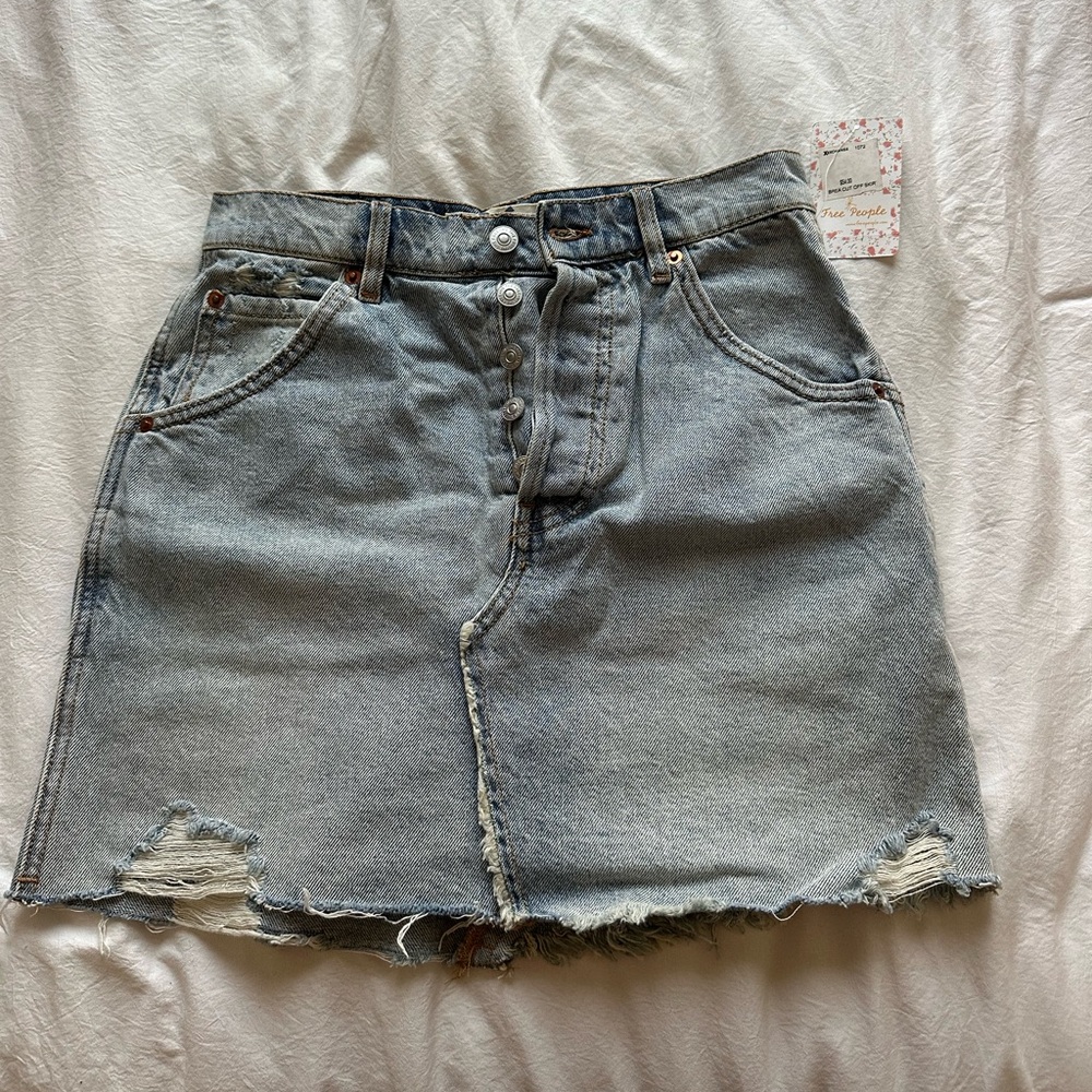 FREE PEOPLE Denim Skirt
